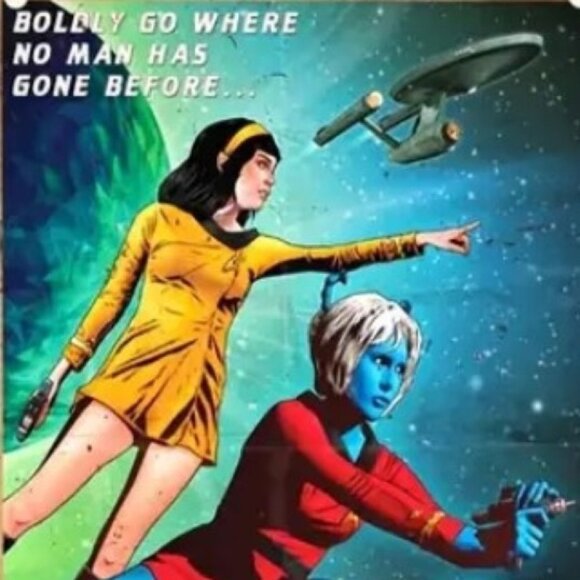 Star Trek Women"Join Starfleet" adventure metal poster 8"x12" USS Enterprise - Picture 2 of 7